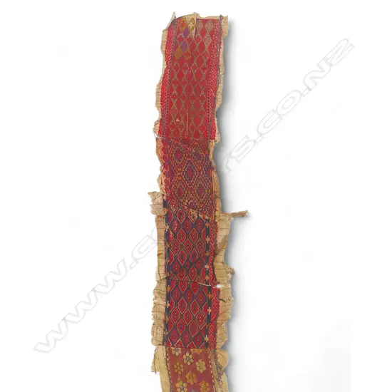 Textile fragment - silk/cotton,
